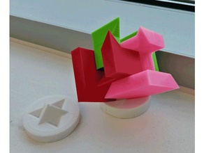 display a base di puzzle cube i del cubo 3d print model - Mito3D