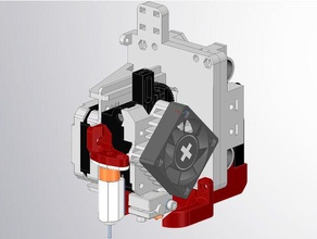 hypercube titan aero v6 vulcano direct drive extruder flex mount 3d printer extruders 3d print model - Mito3D
