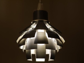 mini artichoke swedish e27 lamp socket decor ikea lampshade lighting 3d print model - Mito3D