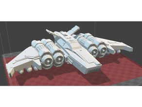 raptyr classe bombardeiro 30k40k proxy veículos heresia horus navio espaço warhammer 3d print model - Mito3D
