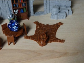owlbear alfombra criaturas 28mm 28mmscale dandd decoración no molestar dungeons dragons mini en miniatura de búho oso la taberna terreno wargame 3d print model - Mito3D