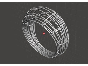 wireframe anello vuoto moda gioielli 3d print model - Mito3D