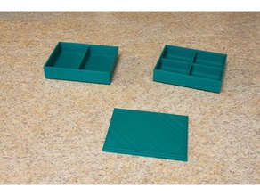 stapelbare Behälter mit teilen parametric tool Inhaber - Boxen Schmuck Schmuck-box openscad Teile-Lagerung kleine Teile bin box Kisten Aufbewahrungsbox 3d print model - Mito3D