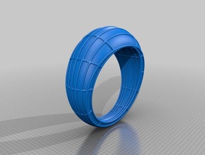 solido reticolo anello moda gioielli 3d print model - Mito3D