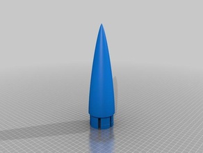 54mm tubo de foguete hobby personalizado 3d print model - Mito3D