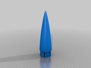 54mm tube rocket 56mm clearance hobby customized 3d print model - Mito3D