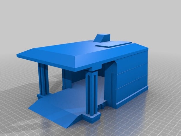 star wars legion corellian vehicle garage hobby terrain 3D print model - Mito3D
