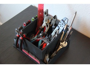 desktop tool organizer holders boxes toolbox holder storage 3d print model - Mito3D