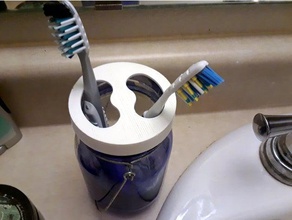 escova de dentes tampa do frasco separação casa banho acessórios banheiro pia vidro suporte da 3d print model - Mito3D