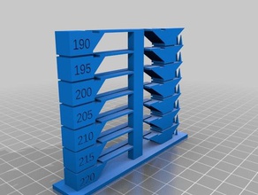 pla temp tower using mp select mini magic numbers 3d printing tests customized 3d print model - Mito3D