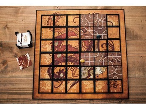 tsuro tile grid games boardgame board game 3d print model - Mito3D