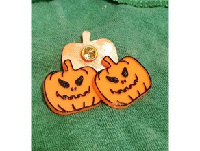 pumpkin pin costume halloween jack-o-lantern 3d print model - Mito3D