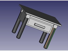 toy Tisch-Schublade - Spielzeug Spiele freecad 3d print model - Mito3D