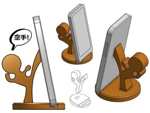 karate soporte de teléfono organización escritorio organizador divertido la oficina smartphone 3d print model - Mito3D