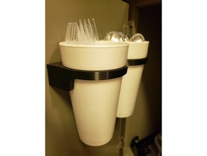 plastic-ware mount kitchen dining forks fork holder plasticware spoon 3d print model - Mito3D