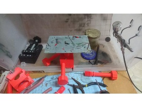 turn table spray painting v2 art tools 3d print model - Mito3D