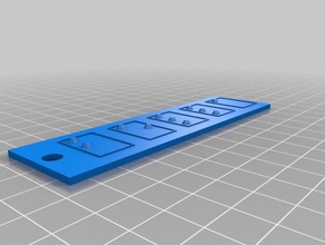 bella braille name plateskeyrings organization customized 3d print model - Mito3D