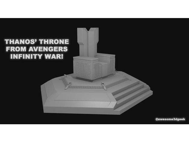 thanos sonsuzluk savaş taht tarar kopyaları 3d avengers sonsuz temel kaptan sandalye heykelcik figürinler demir ıronman adam marvel efsaneler evreni mcu minyatür Minyatürler alanı uzay gemisi thrones ufo 3D print model - Mito3D