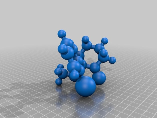 la ketamina molécula el aprendizaje 3D print model - Mito3D