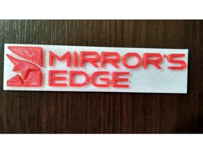 mirrorss edge 3d printable logo signs logos 3d print model - Mito3D