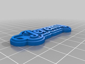 jeremy clé de la chaîne des signes les logos personnalisé 3d print model - Mito3D