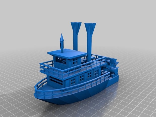 paddle wheel boat v4 toys games stern 3D print model - Mito3D