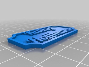 my customized nameplate 2 row kathy decor 3d print model - Mito3D