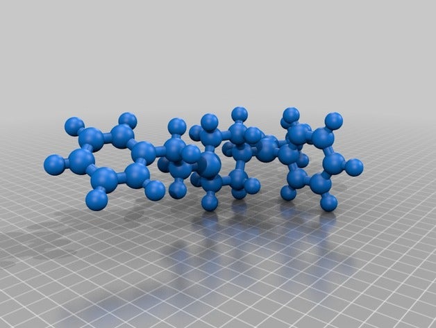 fentanyl molecule learning 3D print model - Mito3D