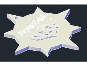 portachiavi keychain sole con il logo del sonno cavalieri La stampa 3d sao sao2 3d print model - Mito3D
