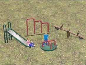 playground h0ho scale props bar carousel h0 kids model slide teeter train 3d print model - Mito3D