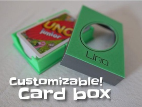 anpassbares card-box Spiele customizer openscad parametrizable spielen Karten storage supportless Trumpf ist uno 3d print model - Mito3D