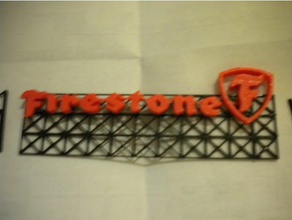 firestone logo sign rack props advert design toy train 3d print model - Mito3D