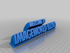 bem-vindo imageworld office personalizado 3d print model - Mito3D