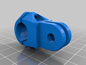 my customized gopro mounts- bar2double opposite angled camera 3d print model - Mito3D