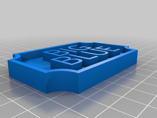 big blue Dekor angepasst 3D print model - Mito3D