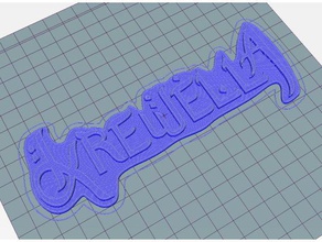 krewella logo 2d sanat elektro müzik tomorrowland 3d print model - Mito3D