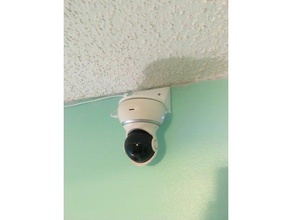 yi-dome-Kamera invertiert Wand montieren baby-monitor Sicherheits-Kamera-mount 3d print model - Mito3D