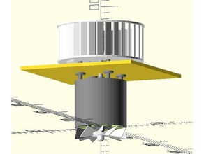 modello centrifuga con rotore a gabbia della ventola strumenti ventilatore centrifugo 3d print model - Mito3D