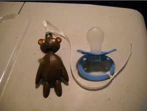 teddy bear pacifierbinky clip altri 3d print model - Mito3D