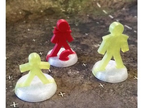simple fantasy football team pawns games bloodbowl blood bowl 3d print model - Mito3D