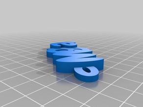 megan keyfob v2text özelleştirilmiş iamburnys benim Anahtarlık 3d print model - Mito3D