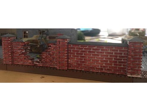brick wall 28mm games 3d print model - Mito3D