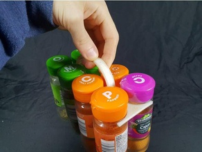 simple étagère à épices cuisine manger Imprimé en 3d essentiel le titulaire des idées jar pot les pots présent racks de stockage 3d print model - Mito3D