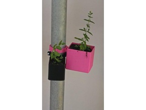planter pot rainpipe outdoor garden household plant 3d print model - Mito3D