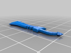 orkischen cleaver Requisiten orks Schwert warhammer 40k 3d print model - Mito3D