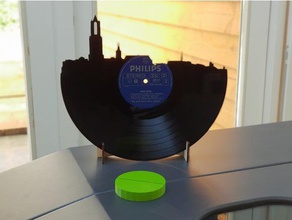 vinyl record utrecht skyline 2d art 3d print model - Mito3D