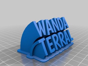 wanda nameplate office customized 3d print model - Mito3D