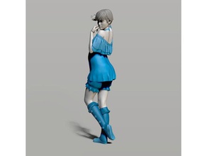 pretty woman part 1 people anatomy body character clothes clothing female girl human lady maiden person 3d print model - Mito3D