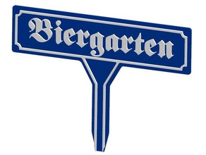 biergarten anmelden Zeichen logos Bier Garten schild 3d print model - Mito3D
