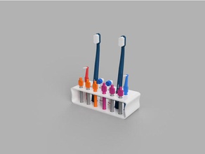 simple toothbrush stand bathroom curaprox holder interdental tepe 3d print model - Mito3D
